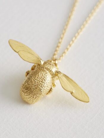 gold bee necklace