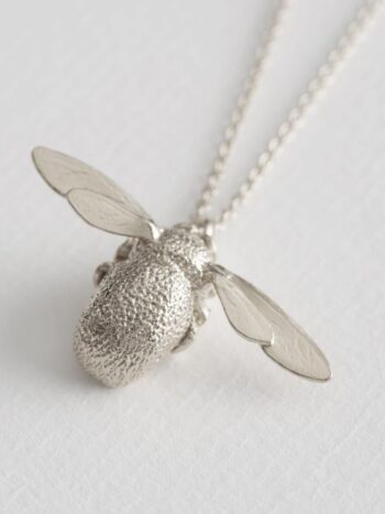 silver bee necklace
