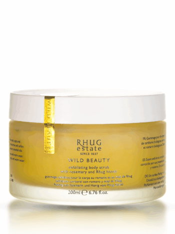 rhug wild beauty exfoliating body scrub with rosemary & rhug honey