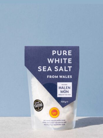 Pure white sea salt