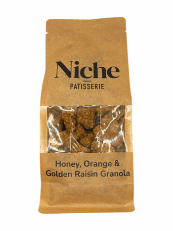 niche honey, orange and golden raisin granola