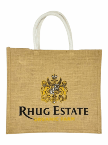 Rhug Estate Organic Farm branded Hessian Bag