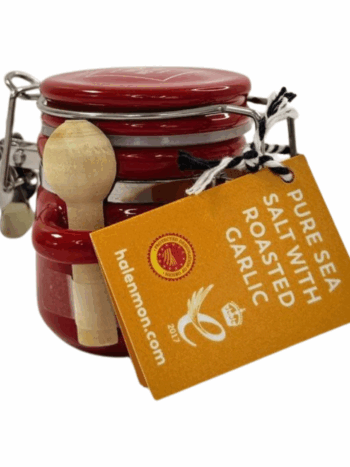 Halen Mon Pure Sea Salt with Roasted Garlic - Mini Kilner Jar