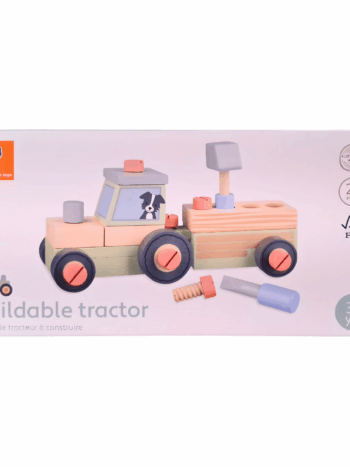 Orange Tree Toys Buildable Tractor Front