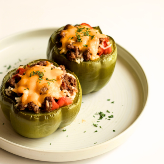 Lamb stuffed bell peppers